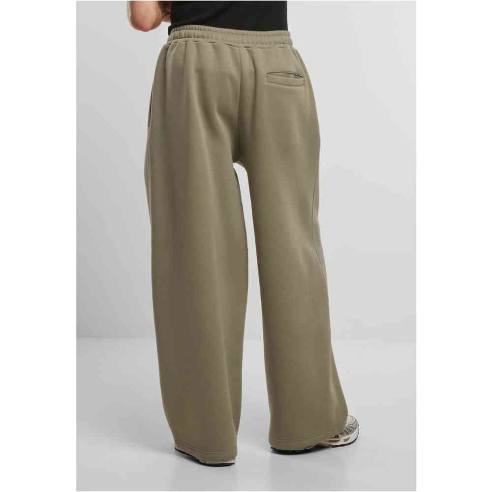 Urban Classics - Fluffy Wide Leg Jogginghosen für Herren - Olivgrün
